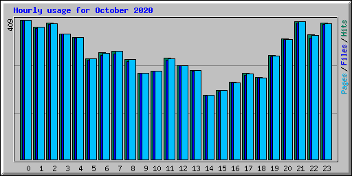 Hourly usage for October 2020