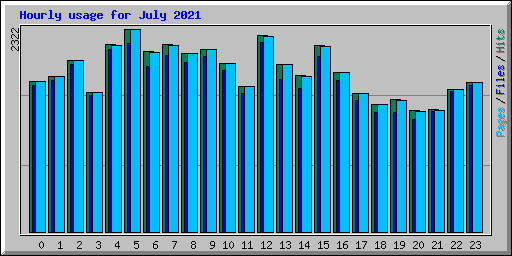 Hourly usage for July 2021