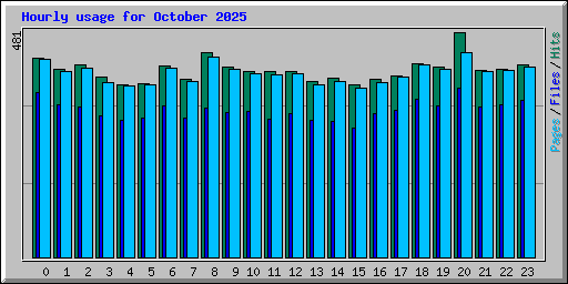 Hourly usage for October 2025