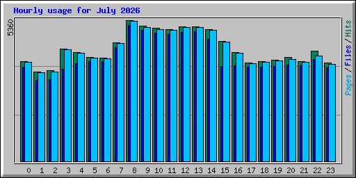 Hourly usage for July 2026